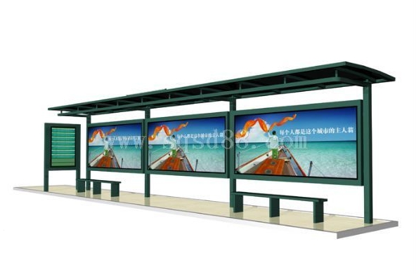 城市新名片 甘肅玉門不銹鋼公交候車亭與智能燈箱的應(yīng)用